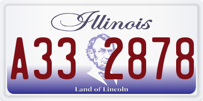 IL license plate A332878