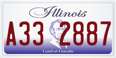 IL license plate A332887