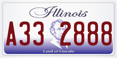 IL license plate A332888