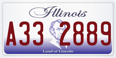 IL license plate A332889