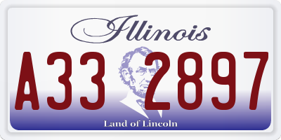 IL license plate A332897