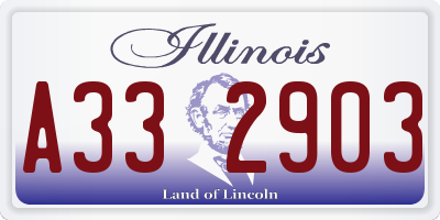 IL license plate A332903