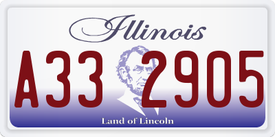 IL license plate A332905