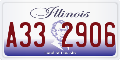 IL license plate A332906