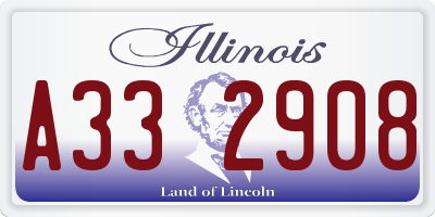 IL license plate A332908