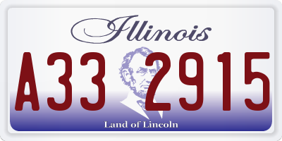 IL license plate A332915