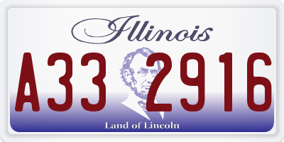 IL license plate A332916