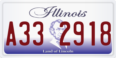 IL license plate A332918