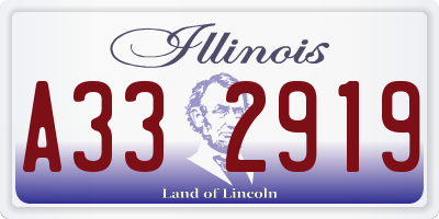 IL license plate A332919