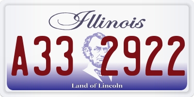 IL license plate A332922