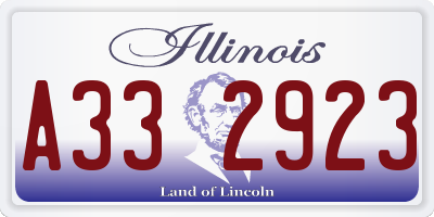 IL license plate A332923