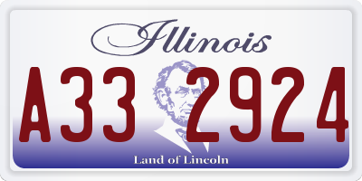IL license plate A332924