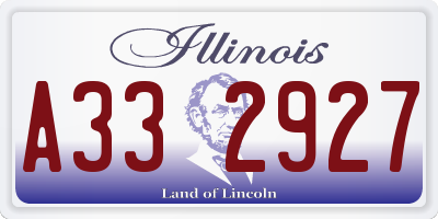 IL license plate A332927