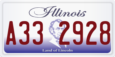 IL license plate A332928