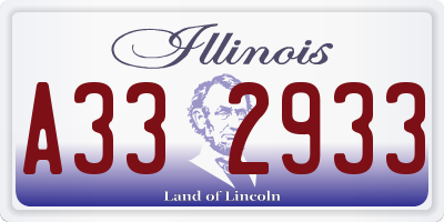 IL license plate A332933