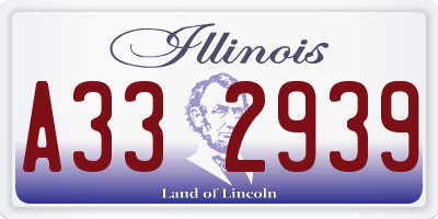 IL license plate A332939