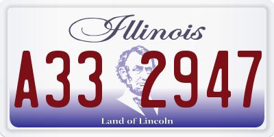 IL license plate A332947