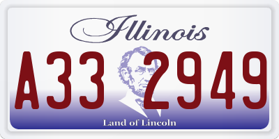 IL license plate A332949