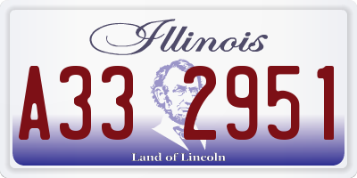IL license plate A332951