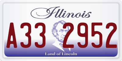 IL license plate A332952