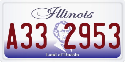 IL license plate A332953