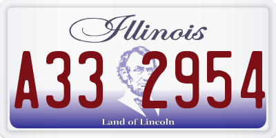 IL license plate A332954