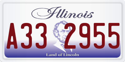 IL license plate A332955