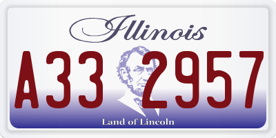 IL license plate A332957