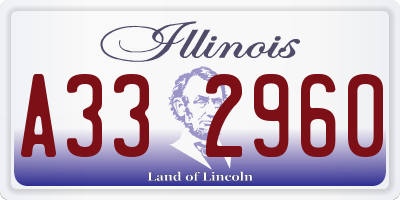 IL license plate A332960