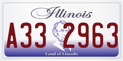 IL license plate A332963