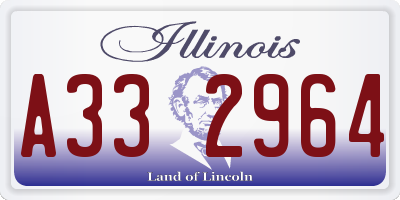 IL license plate A332964