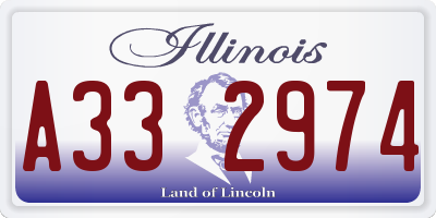 IL license plate A332974