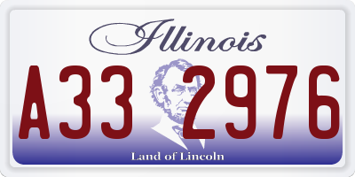 IL license plate A332976