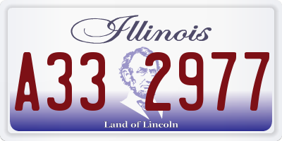 IL license plate A332977