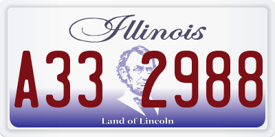 IL license plate A332988