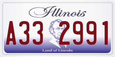 IL license plate A332991