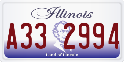 IL license plate A332994