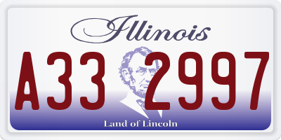 IL license plate A332997