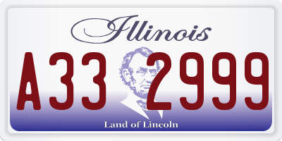 IL license plate A332999
