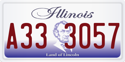 IL license plate A333057