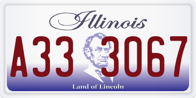 IL license plate A333067