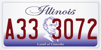 IL license plate A333072