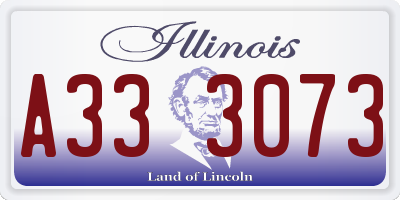 IL license plate A333073