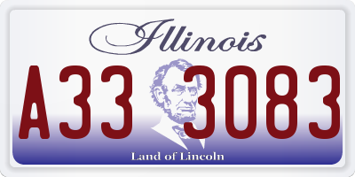 IL license plate A333083