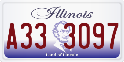 IL license plate A333097