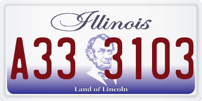 IL license plate A333103