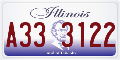 IL license plate A333122