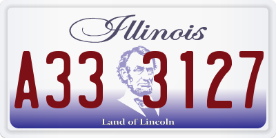 IL license plate A333127