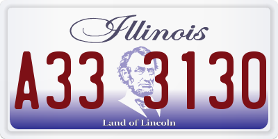IL license plate A333130