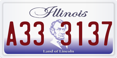 IL license plate A333137